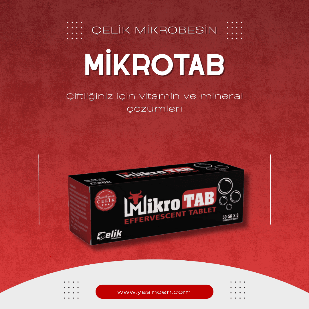 MikroTAB efervesan tablet, buzağı ve kuzularda ishal tedavisine destek