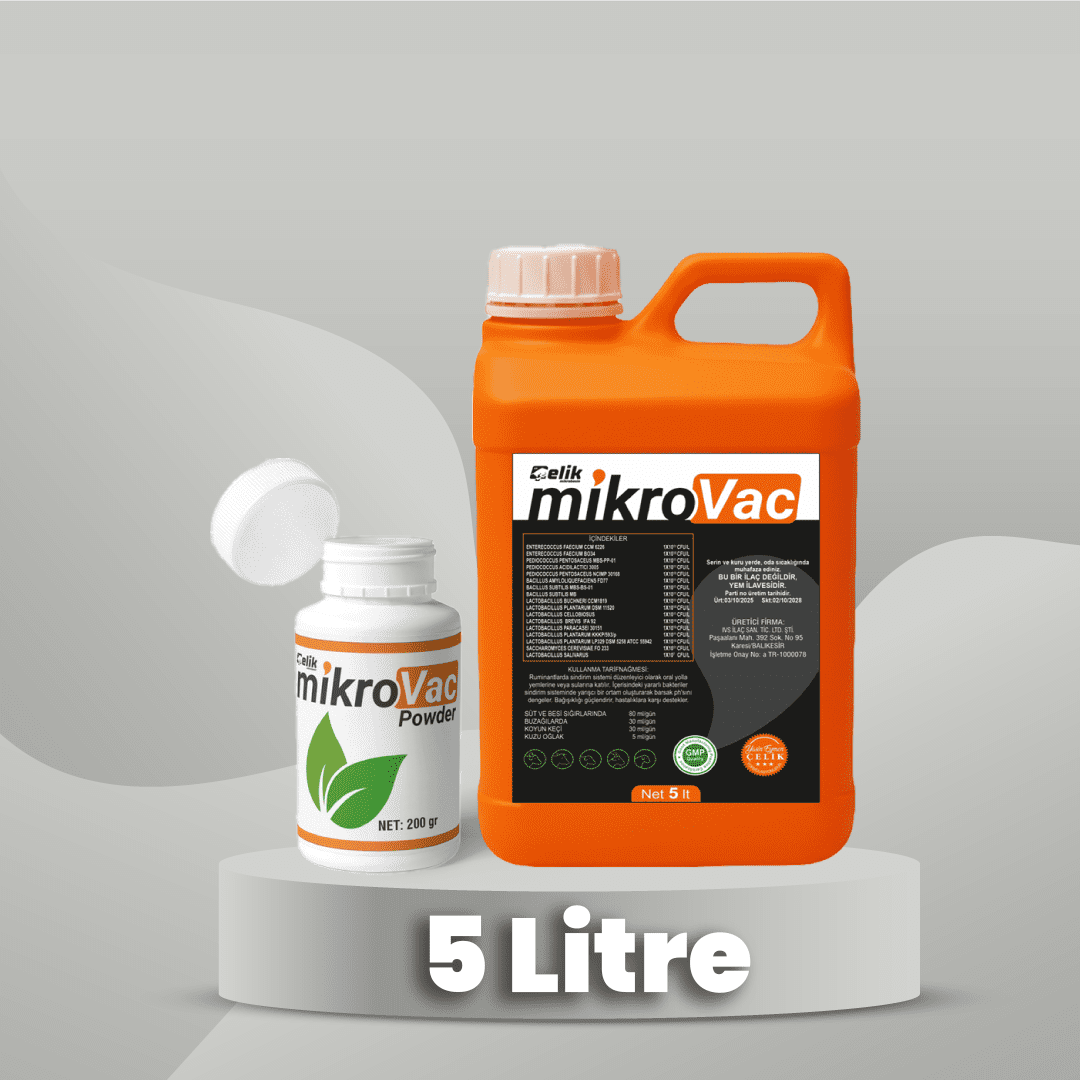 Çelik Mikrobesin şap hastalığı ve viral enfeksiyonlara karşı bağışıklık güçlendirici yem katkısı, premiks, vitamin ve mineral desteği.