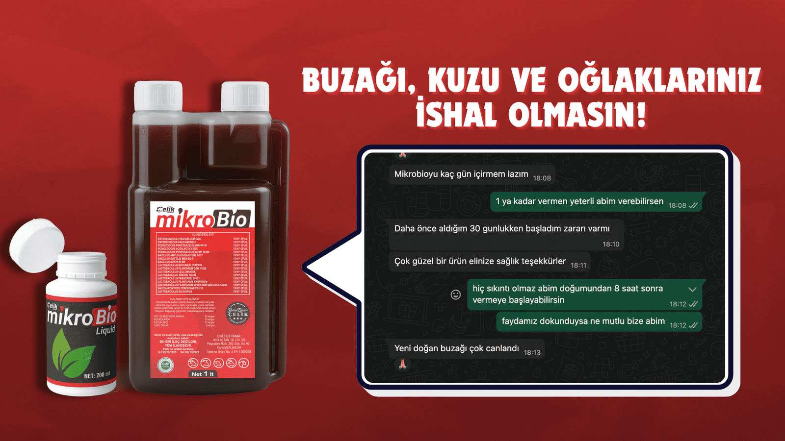 MikroBio buzağı ve kuzularda sindirim ve ishal desteği sağlayan yem katkısı