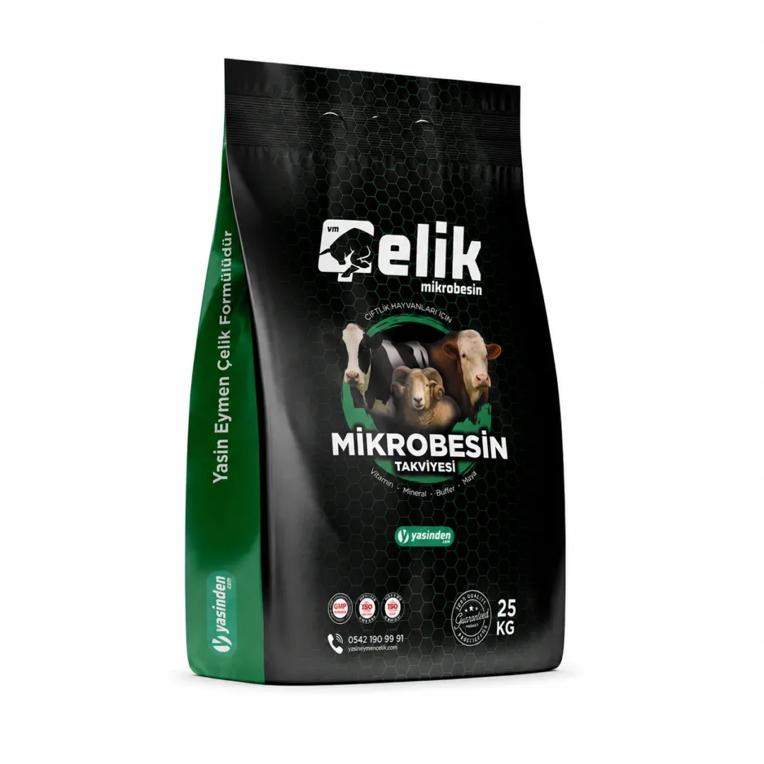 Çelik Küçükbaş M+L 25 kg koyun ve keçi premiksi torbası