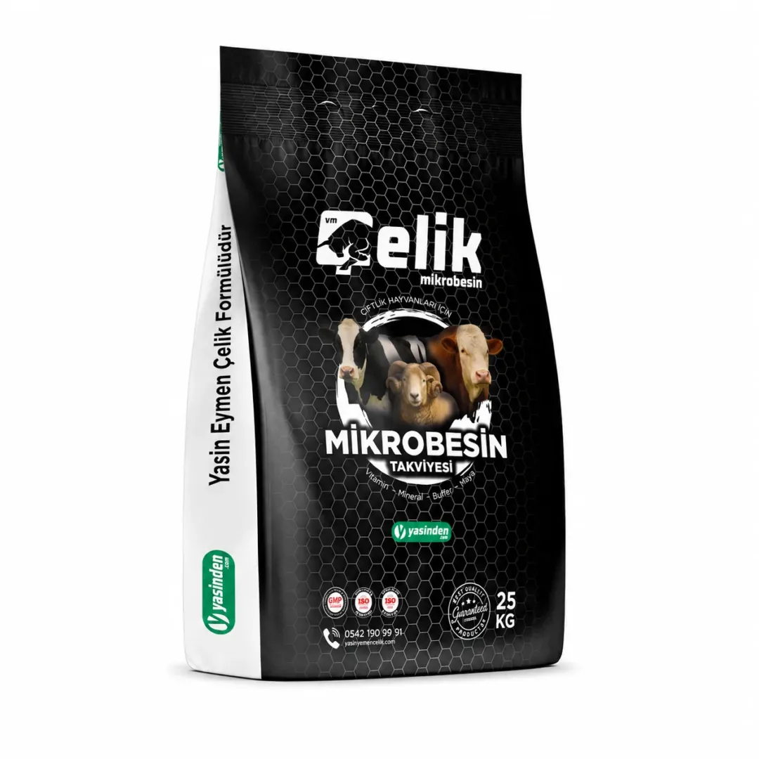 Çelik Sütlü BTK 25 kg süt inekleri premiksi torbası
