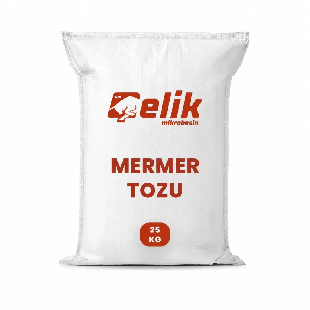 Mermer tozu 25 kg kalsiyum kaynağı yem katkısı çuvalı