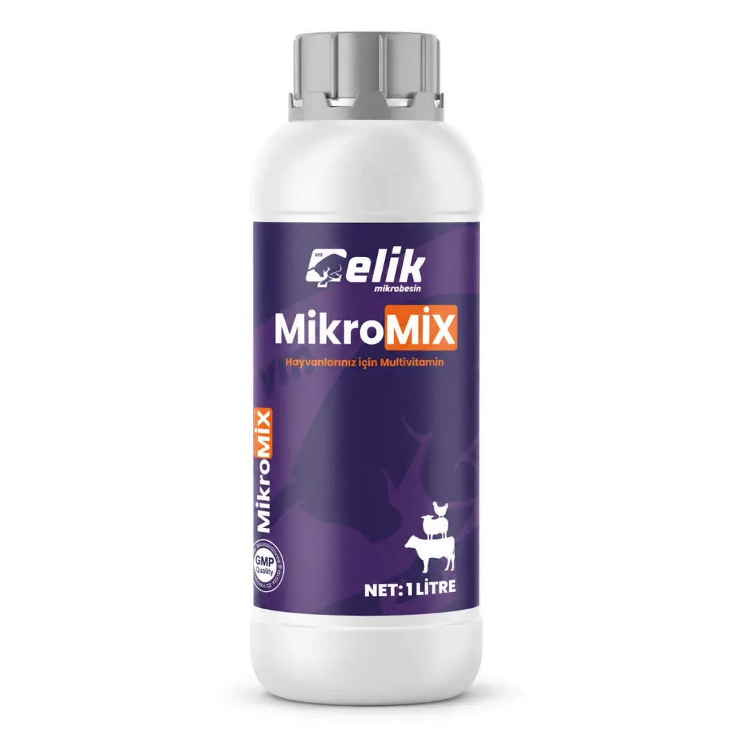 MikroMİX 1 litre kanatlı multivitamin takviyesi şişesi
